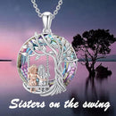Collar Hermanas Columpio en el Árbol de la vida Plata