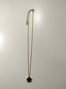 Collar con colgante trebol cinco hojas negro - additional image 4