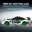 Coche Teledirigido Drift 1:24 GTR Blanco – Auto RC 4WD de Alta Velocidad con Luces LED, Control Remoto 2.4GHz y Ruedas de Derrape Intercambiables