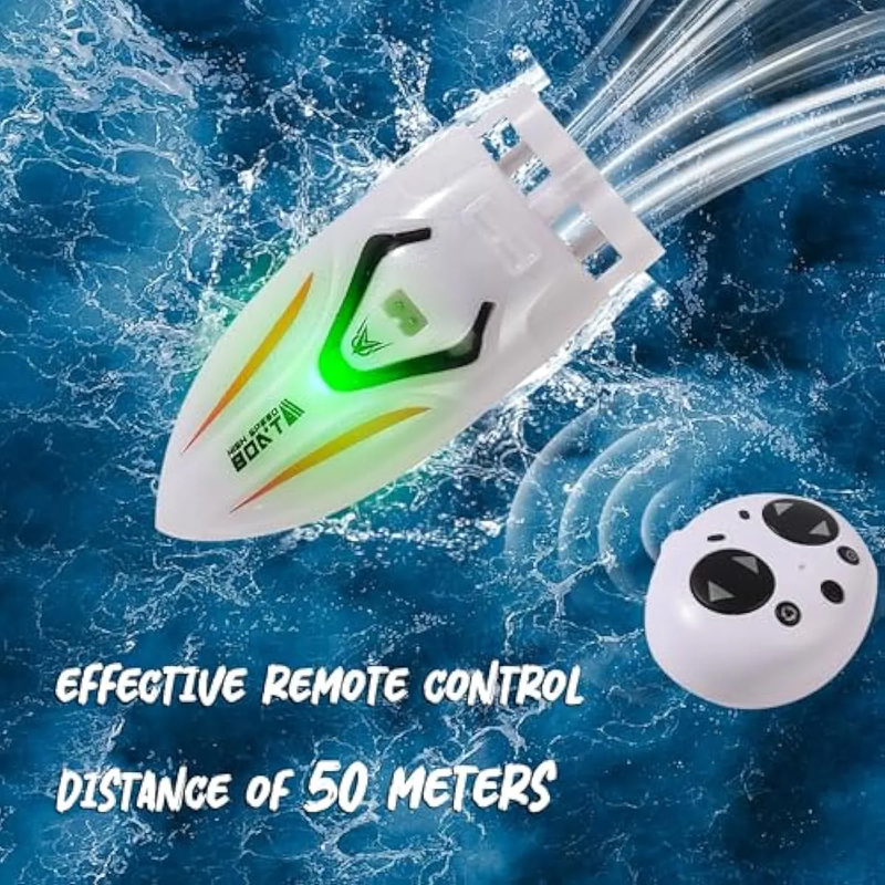 Mini barco de control remotoMini Barco de Control Remoto RC 2.4GHz | Lancha Teledirigida a Prueba de Agua | Alta Velocidad 360° | Recargable USB