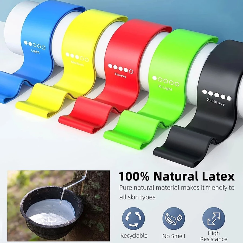 Bandas de Resistencia 5 Und | Bandas Elásticas para Entrenamiento y Tonificación