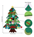 🎄 Árbol de Navidad de Fieltro con 25 Adornos + Luces LED 3m | Decoración Navideña DIY para Niños